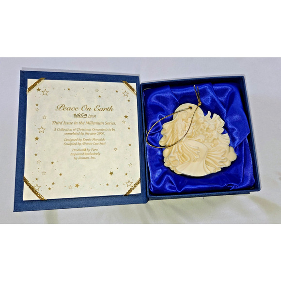 Roman Millennium Series Ornaments – “Cause of Our Joy” & “Peace on Earth” w/ Box - Picture 6 of 8